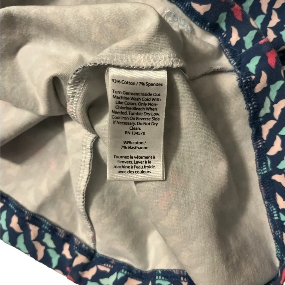 VINEYARD Vines Girls 3/4 Sleeve Multi Colored Whale Tail Print Dress Size M10/12 - Picture 4 of 4